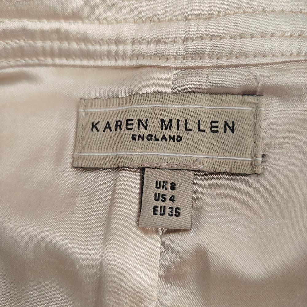 Karen Millen Floral Rose Sleeveless Halter Neck Knee Length Easter Dress US 4 - Picture 7 of 12